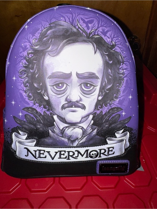 Loungefly Handbags - Loungefly Purple "Nevermore" Poe Mini Backpack